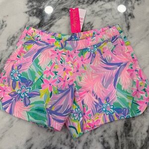 Lilly Pulitzer Pink and Green High Waist Shorts